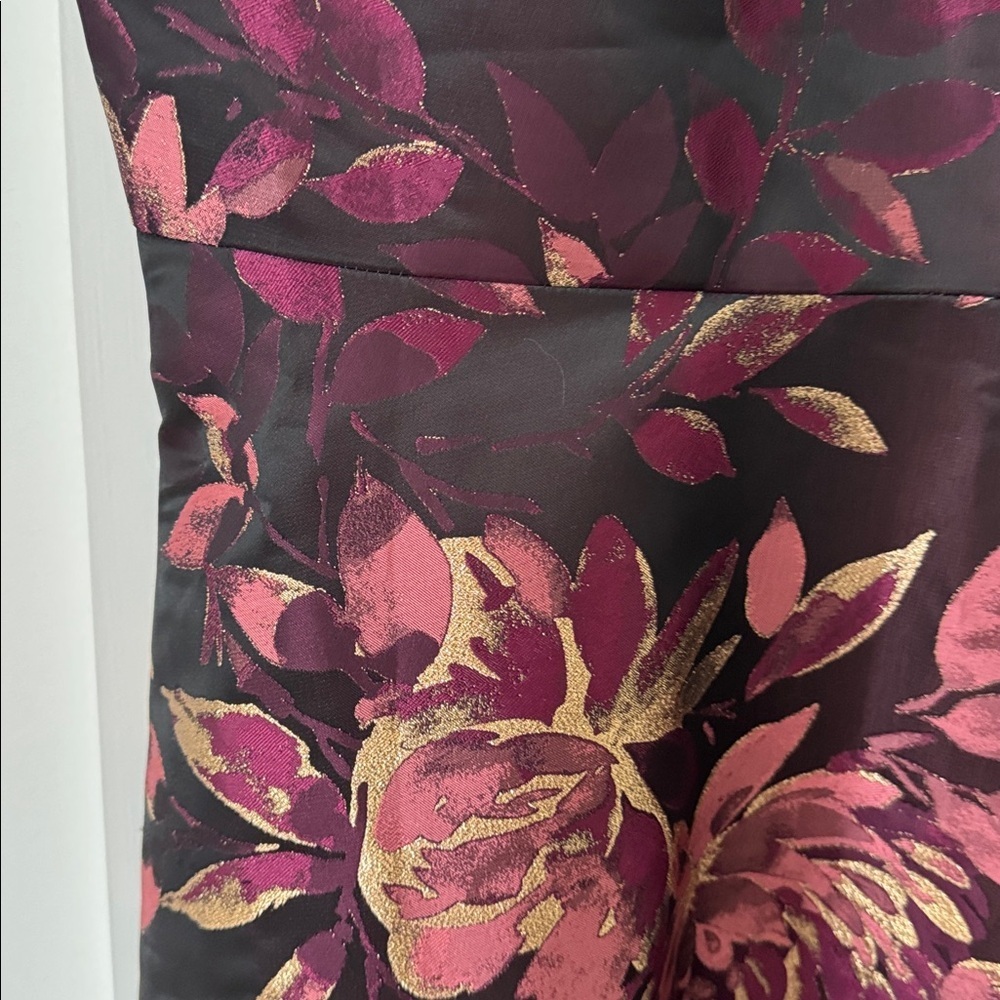 NEW Eliza J Metallic Floral Dress Size 12 - Picture 5 of 10